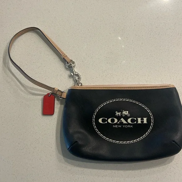 Coach Horse and Carriage Black Wallet Wristlet - Picture 1 of 6